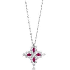 Roberto Coin Princess 18k White Gold Pendant Necklace