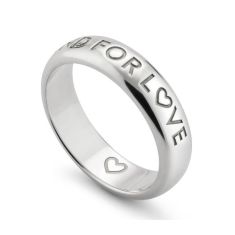 image of Gucci Blind for Love 5mm Sterling Silver Band Ring - Size 6.5 with sku:20566675