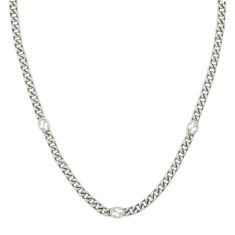 Gucci Interlocking Sterling Silver Necklace 1