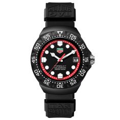 image of TAG Heuer FORMULA 1 Solargraph Black Opaline Dial Black Rubber Strap Limited Edition Watch 38mm - WBY1114.FT8084 with sku:20566907