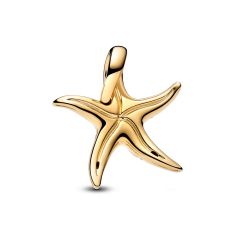 Pandora Sparkling Blue Starfish Gold-Plated Dangle Charm