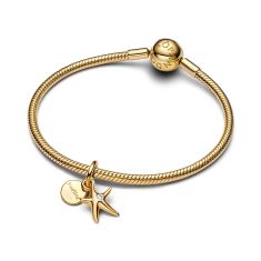 Pandora Starfish Double Gold-Plated Dangle Charm