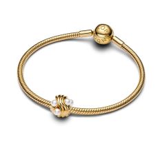 Pandora Abstract Waves Gold-Plated Charm
