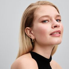 Pandora Essence Twisted Gold-Plated Hoop Earrings