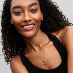 Pandora Essence Organically Shaped Two-Tone Pendant Necklace