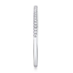 Shy Creation 1/15ctw Diamond 14k White Gold Band