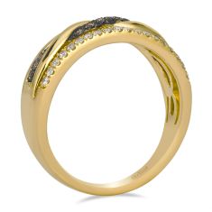 Le Vian® 1/4ctw Chocolate Diamonds® and Nude Diamonds™ 14k Honey Gold® Twist Ring