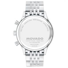 Movado Heritage Series Calendoplan Green Dial Stainless Steel Bracelet Watch 43mm - 3650166