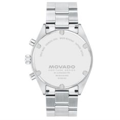 Movado Heritage Series Datron Grey Dial Stainless Steel Bracelet Watch 41mm - 3650224