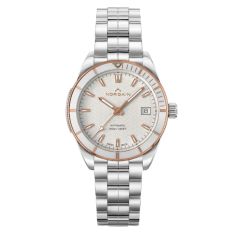 NORQAIN Adventure Sport White Dial Stainless Steel Bracelet Watch 37mm - N1800CG13A/W183/182S