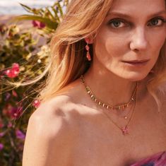 Kendra Scott Bianca Butterfly Short Pendant Necklace in Pink Mix