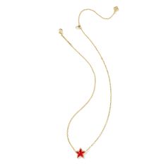 Final Sale - Kendra Scott Cassidy Short Pendant Necklace in Red Illusion