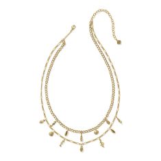 Kendra Scott Alexa Vintage Gold-Tone Multi Strand Necklace