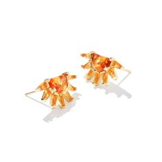 Kendra Scott Samantha Sun Stud Earrings in Orange Glass