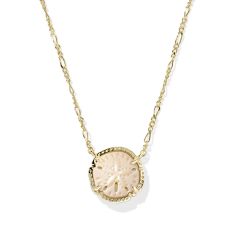 Kendra Scott Sand Dollar Short Pendant Necklace, Gold-Plated