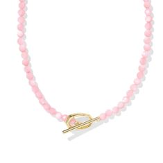 Kendra Scott Sylvia Strand Necklace in Pink Chalcedony