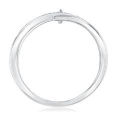 1/10ctw Diamond Sterling Silver Nail Wrap Ring