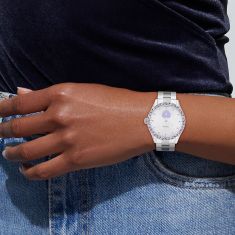 COACH Brooks Automatic Crystal Accent Gray Dial Stainless Steel Bracelet Watch 36mm - 14504522