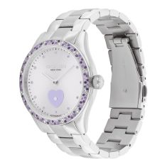 COACH Brooks Automatic Crystal Accent Gray Dial Stainless Steel Bracelet Watch 36mm - 14504522