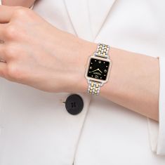 COACH Cass Crystal Accent Black Dial Two-Tone Stainless Steel Watch Bracelet 28mm - 14504496