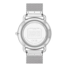 COACH Elliot Crystal Accent Silver Dial Stainless Steel Bracelet Watch Set 36mm - 14000123