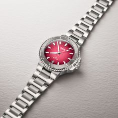 Oris Aquis Date Taste of Summer Pink Dial Stainless Steel Bracelet Watch 37mm - 733 7792 4158 8 19 05P