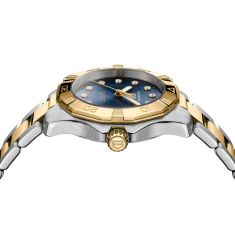 TAG Heuer AQUARACER Professional 200 Solargraph Quartz Blue Diamond Dial Two-Tone Stainless Steel Watch 34mm - WBP1323.BB0004