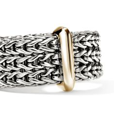 John Hardy Icon Link Two-Tone Bar Ring - Size 7