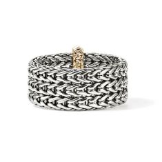 John Hardy Icon Link Two-Tone Bar Ring - Size 7