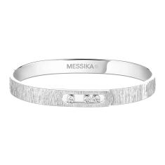image of Messika Move Noa Cisele 1/6ctw Diamond 18k White Gold Bangle Bracelet with sku:20576211