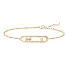 image of Messika Move Classique Cisele 1/5ctw Diamond 18k Yellow Gold Bracelet with sku:20576302