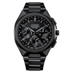Citizen Eco-Drive Attesa Satellite Timekeeping Chronograph Gray Dial Super Titanium Watch 43.2mm - CC4105-69E