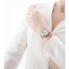 Baume & Mercier Riviera 10810 Quartz Silver Dial Stainless Steel Bracelet Watch 33mm - M0A10810