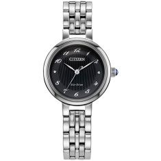 image of Ladies' Citizen Eco-Drive L Classic Black Dial Stainless Steel Watch 27.7mm - EM0990-81E with sku:20578563