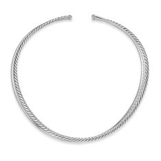 image of David Yurman Bold Crossover Collar Necklace in Sterling Silver, 10mm with sku:20579058