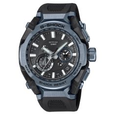 Casio G-Shock MT-G Blue-Grey Ion-Plated Bezel Black Resin Strap Watch 56.6mm - MTGB4000B-1A2