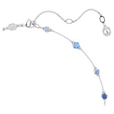 Swarovski Constella Blue Crystal and Zirconia Necklace, Rhodium-Plated