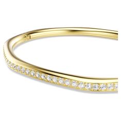 Swarovski Dextera Octagon White Crystal Bangle Bracelet, Gold-Tone Plated