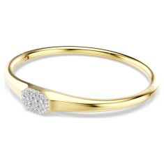 Swarovski Dextera White Crystal Bangle Bracelet, Gold-Tone Plated