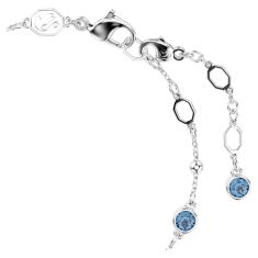 Swarovski Imber Round Blue Crystal Bracelet, Rhodium-Plated