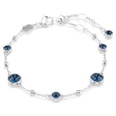 Swarovski Imber Round Blue Crystal Bracelet, Rhodium-Plated 1