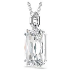 Swarovski Millenia White Octagon Crystal Pendant Necklace, Rhodium-Plated