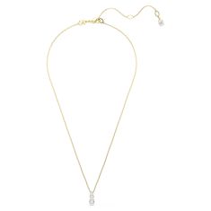 Swarovski Stilla Attract White Zirconia Pendant Necklace, Gold-Tone Plated