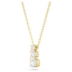 Swarovski Stilla Attract White Zirconia Pendant Necklace, Gold-Tone Plated