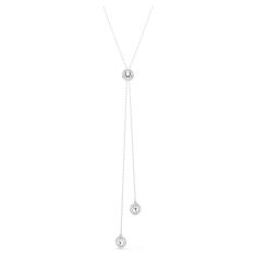 Swarovski Una Angelic White Crystal Y Pendant Necklace, Rhodium-Plated 1