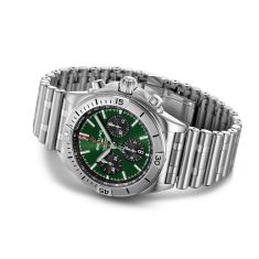 Breitling Chronomat B01 42 Green Dial Stainless Steel Watch 42mm - AB0134101L1A1