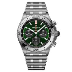 Breitling Chronomat B01 42 Green Dial Stainless Steel Watch 42mm - AB0134101L1A1 Breitling Chronomat B01 42 Green Dial Stainless Steel Watch 42mm - AB0134101L1A1