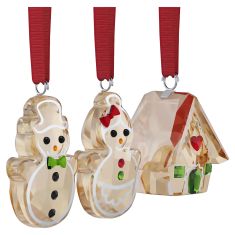 Swarovski Crystal Holiday Cheers Gingerbread Ornament Set