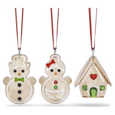 Swarovski Crystal Holiday Cheers Gingerbread Ornament Set