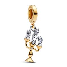 Pandora - Disney, Beauty and the Beast Lumiere Gold-Plated Dangle Charm